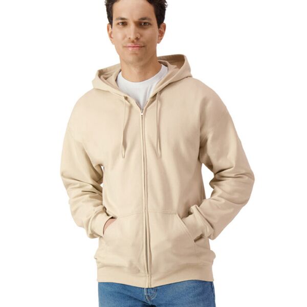 Softstyle™ midweight fleece adult full-zip hooded sweatshirt Thumbnail