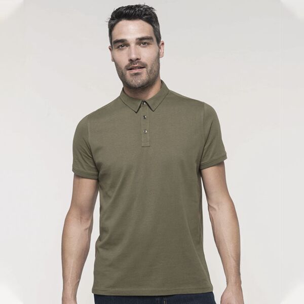 Jersey knit polo shirt Thumbnail